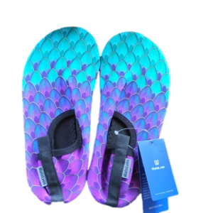 Watelves Water Shoes Fish Scale pattern sz 38/39 NEW purple turquoise